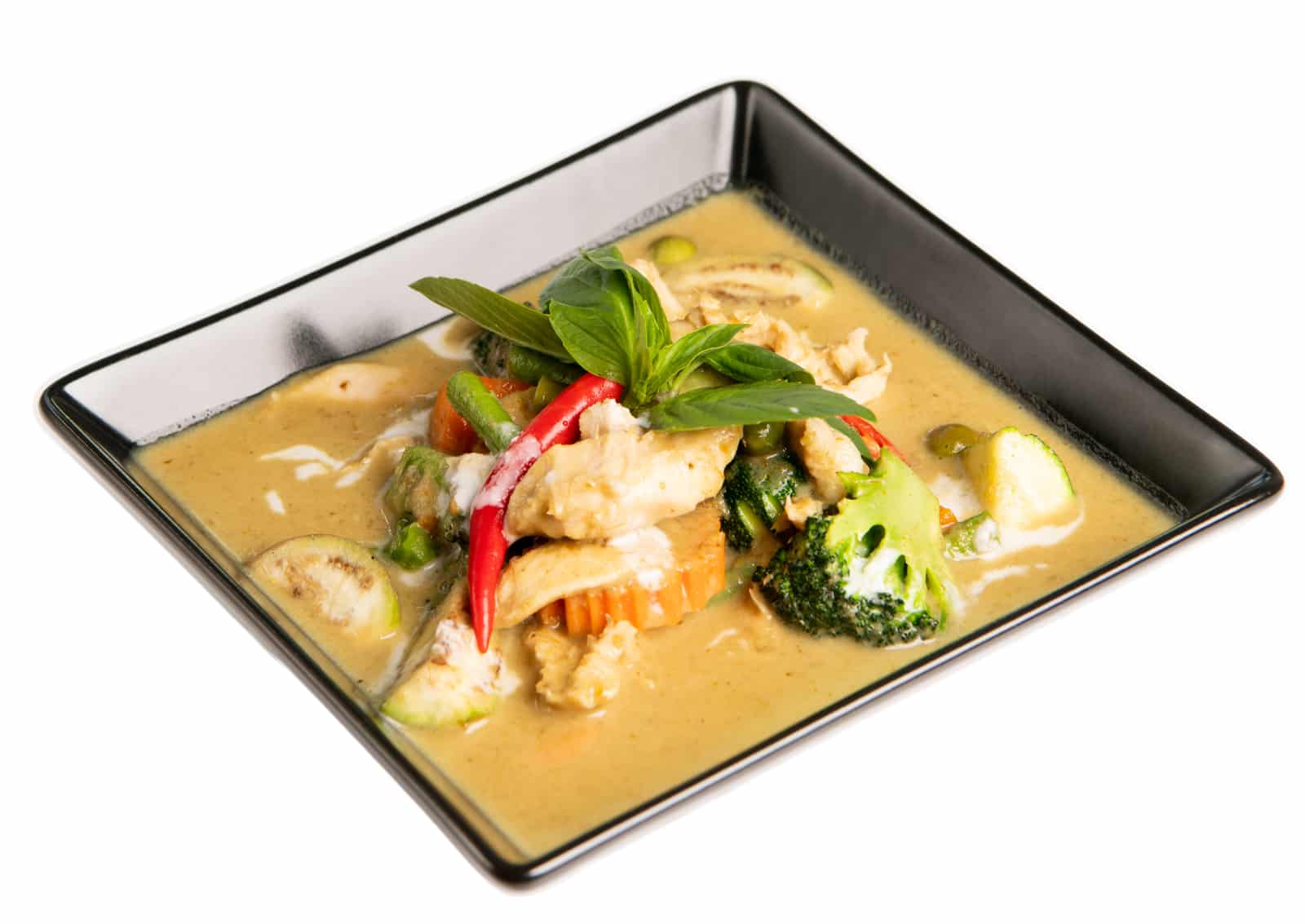 104. 106. Gaeng Kiau Waan Schaft Gruenes Curry Mit Eierfruechten Gemuese Uns Optional Huhn Zzgl. Jasminreis Chf 22.50 Chf 27.50.jpg
