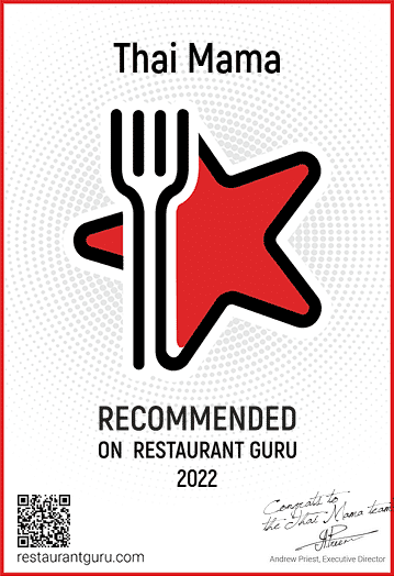Restaurant Guru Recommended Auszeichnung für Thai Mama